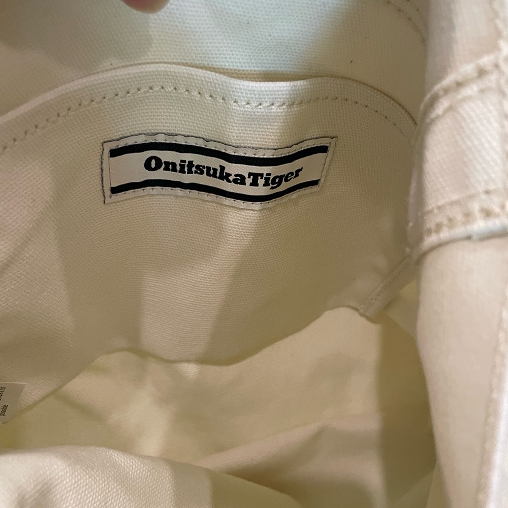 Onitsuka Tiger by Asics Cream Tote Bag with Minimalist Design - Picture 5 of 6
